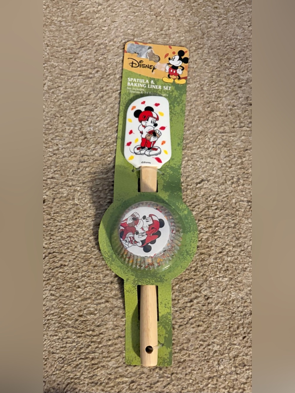 Disney Mickey Mouse Spatula & Cupcake Liners NWT